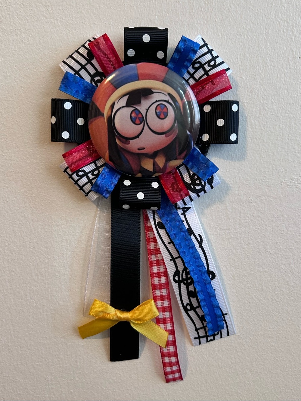 Pomni Digital Circus Ribbon/Pin 🎪💛